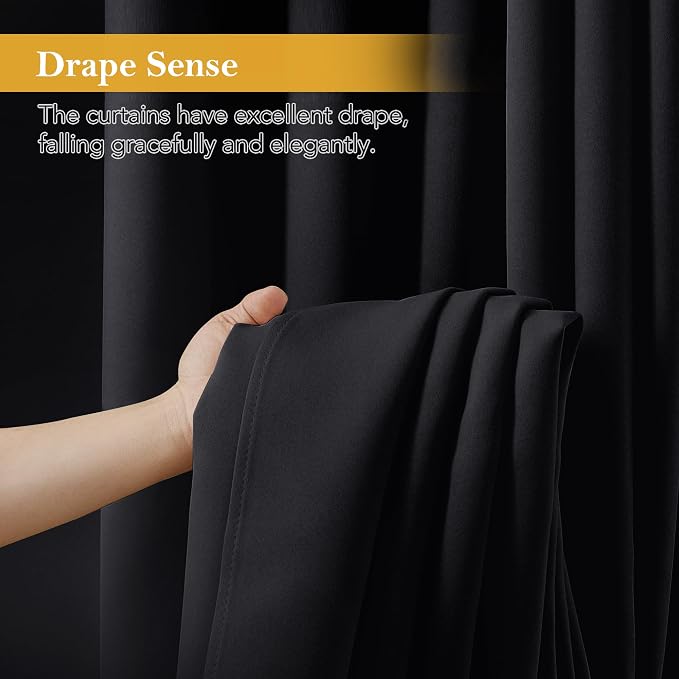 RYB HOME Blackout Thermal Insulated Curtains, Portable Curtain - Image 6