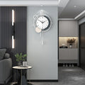 Large Decorative Wall Clock Silent Non-Ticking Quartz Battery Operated Pendulum by CreativeWallClock