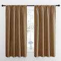 NICETOWN Gold Brown Blackout Curtains Panels by NICETOWN