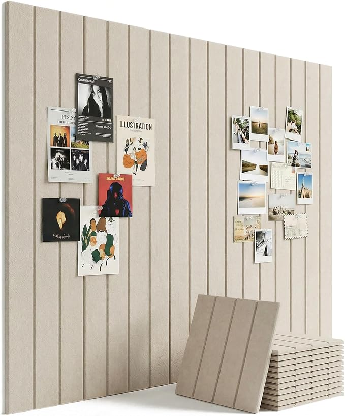 Aothia Felt Bulletin Board Tiles Large 48" x 36" Cork Board Alternative by AothiaSimpleNaturalUnique