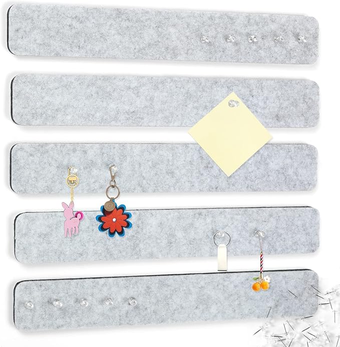 5 Pack Felt Pin Board Bar Strips Bulletin Board by SayHellotoGoodLife