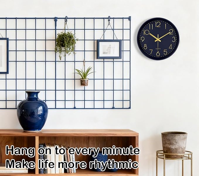 Modern Silent Wall Clock, 12 Inch Wall Clocks Battery Operated Large Number - Image 2
