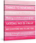 Inspirational Pink Wall Art Decor, Preppy Motivational Room Sign by VAHATAN