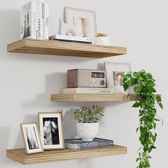 Marsmiles Wood Floating Shelves by Marsmiles