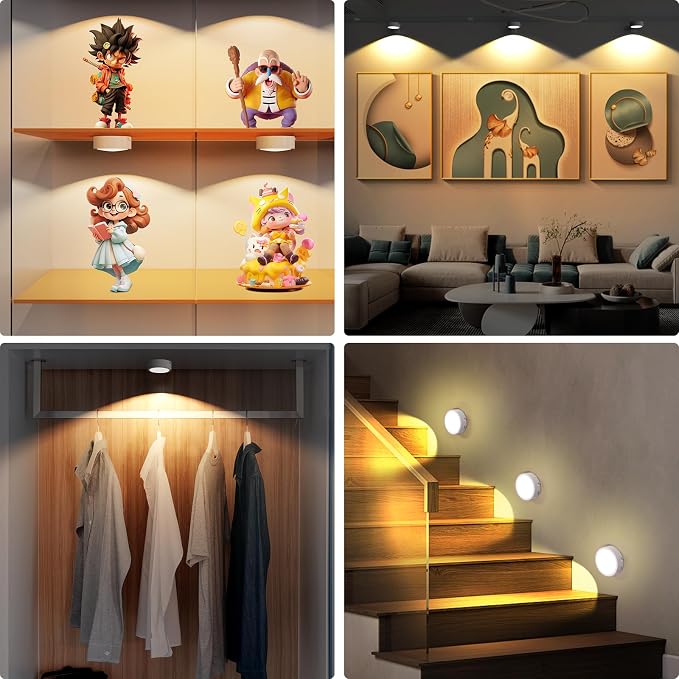 3 Pack Picture Lights for Wall, Rechargeable Battery Operated wall lights - Image 7