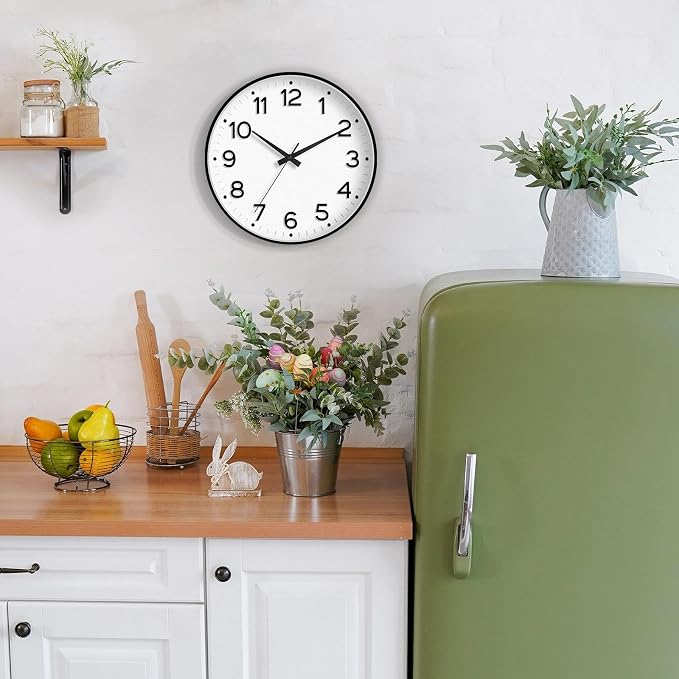 Roymnie Wall Clock 10 Inch Silent Wall Clocks Battery Operated-Modern Non - Image 2