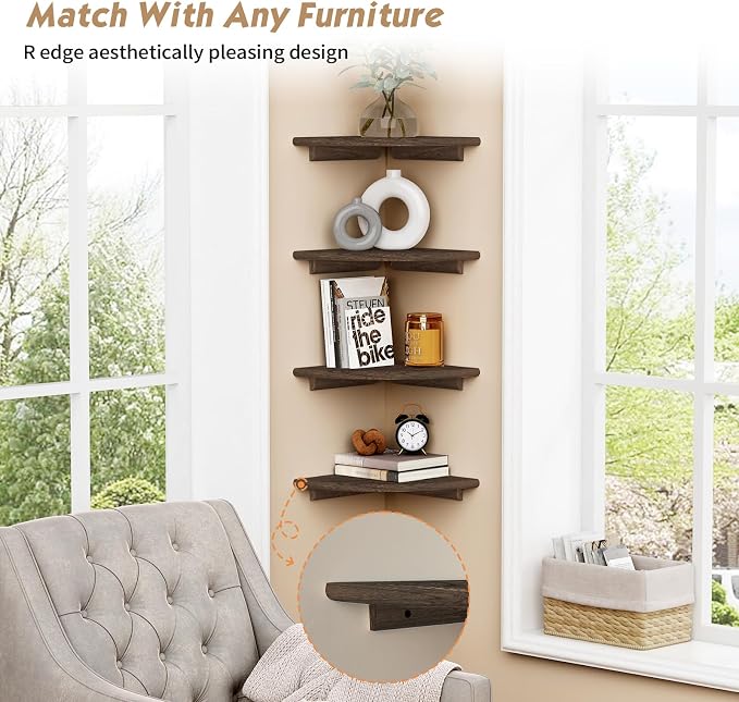 Forbena Floating Corner Shelves - Image 5