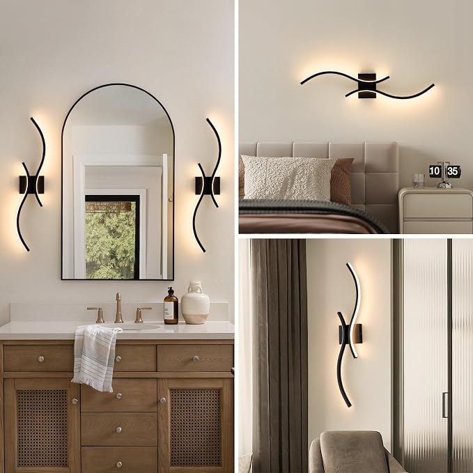 CANEOE Modern LED Wall Sconce Set of Two, 3000K Warm White Led Wall Light - Image 9