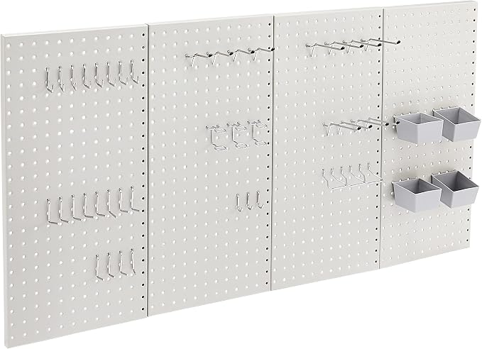 Amazon Basics Rectangular Metal Pegboard Wall Organizer, Tool Storage by AmazonBasics