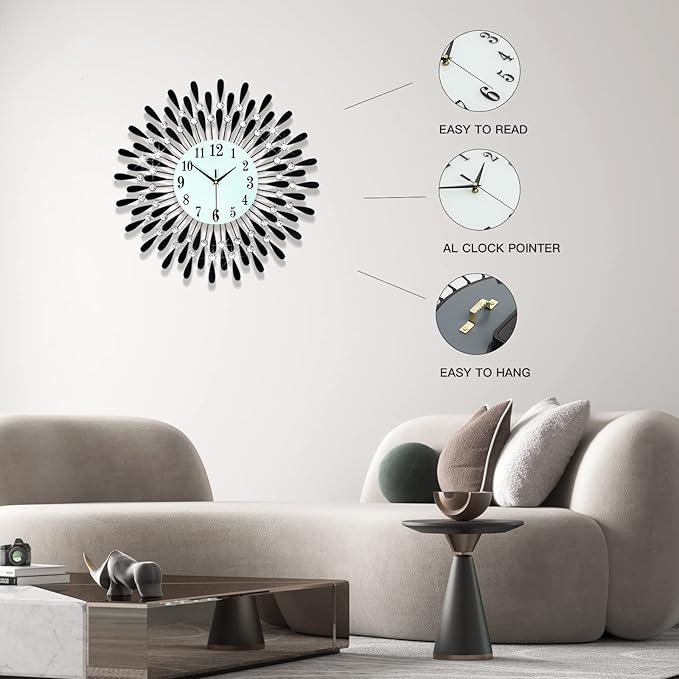 Large Wall Clocks for Living Room Decor Big Modern Silent Clock Non-Ticking for - Image 4