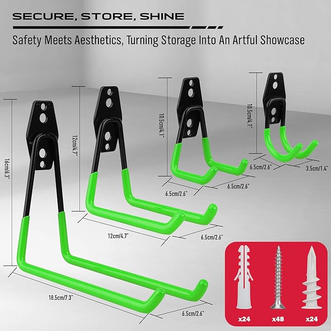 15-Piece Garage Wall Hooks - Image 3