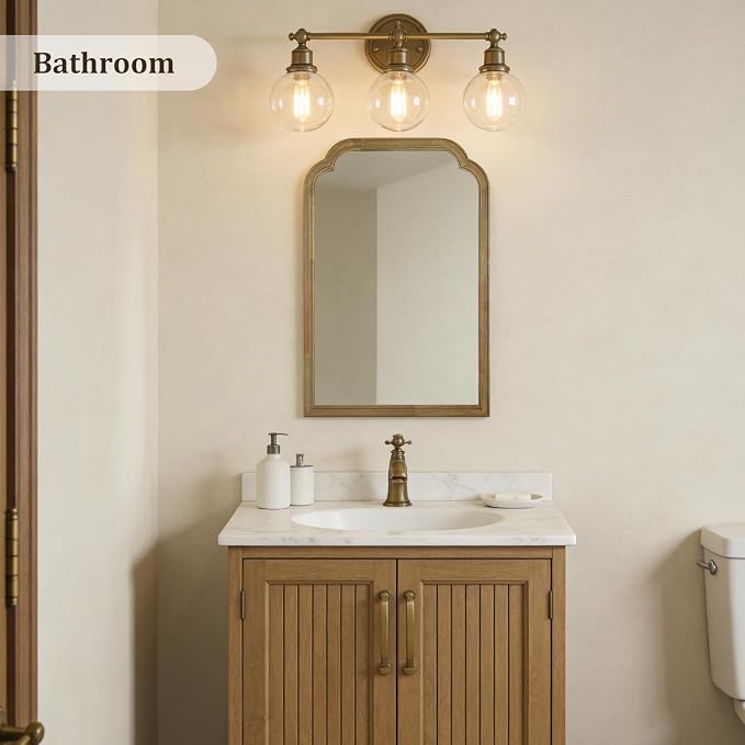 WallBeyond Wood Frame Wall Mirror Rounded Corner Arch Rectangle Mirror - Image 2