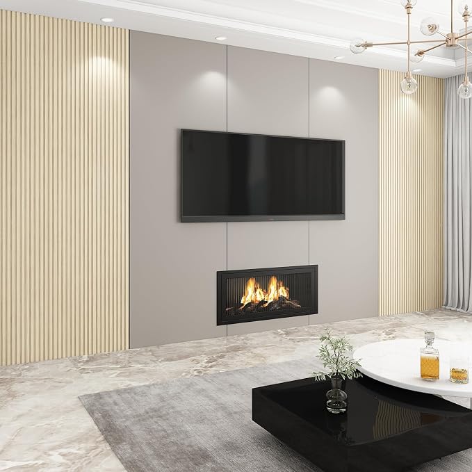 8-Pack WPC Wall Panels 118’’ x 6.3’’ 3D Slat Wall Panel Acoustic Wall Paneling - Image 5