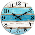 CHYLIN Wall Clock, Beach Themed Blue Wall Clocks Battery Operated Silent by CHYLIN