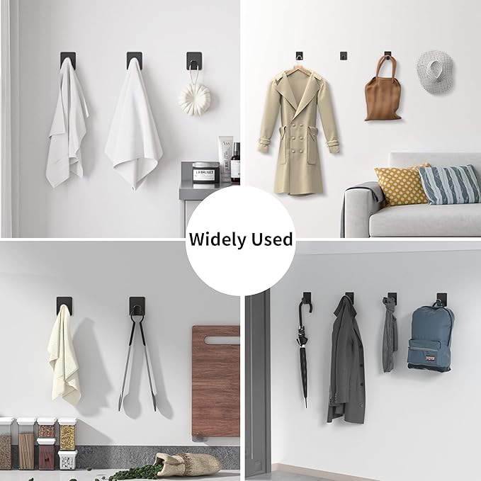 DELITON 8 Pack Adhesive Towel Hooks - Image 6