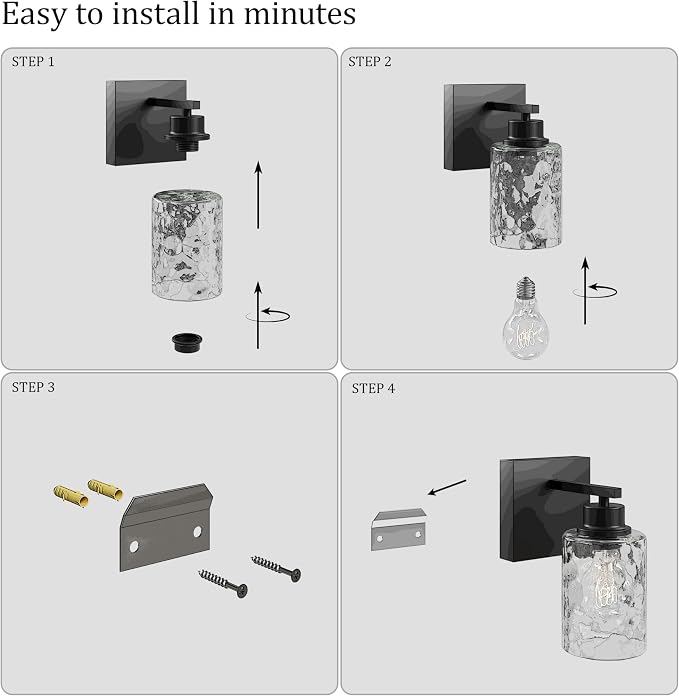 Rayogale Battery Operated Wall Sconce Set of 2, Easy Install Dimmable - Image 4