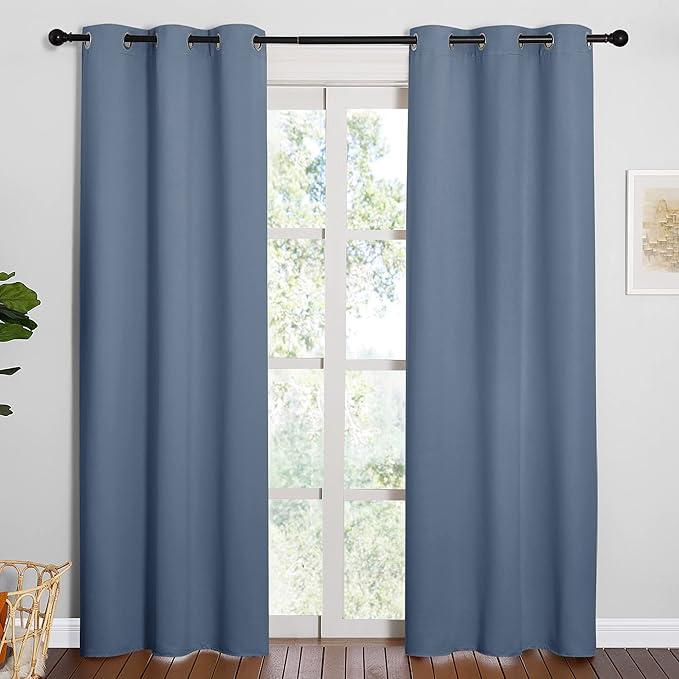 NICETOWN Triple Weave Thermal Insulated Ring Top Blackout Window Curtains by NICETOWN