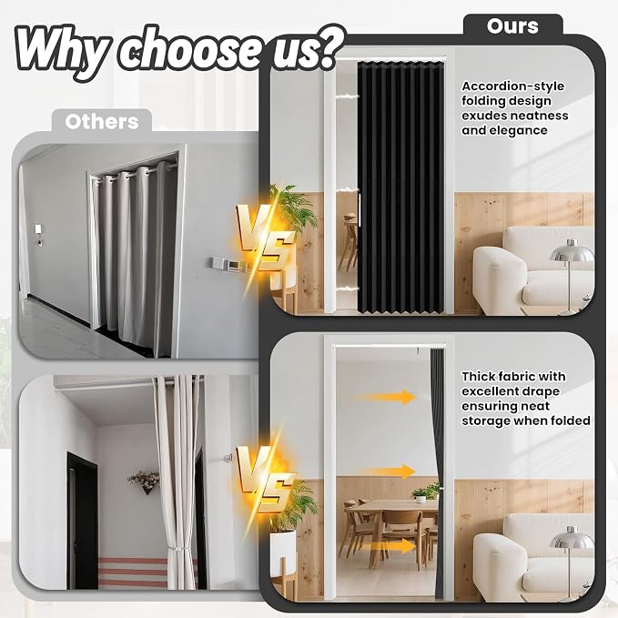 AJAZZ Blackout Sliding Door Curtains - Image 2