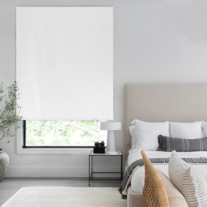 LazBlinds 100% Blackout Roller Shades, No Tools No Drill Cordless Blinds - Image 6