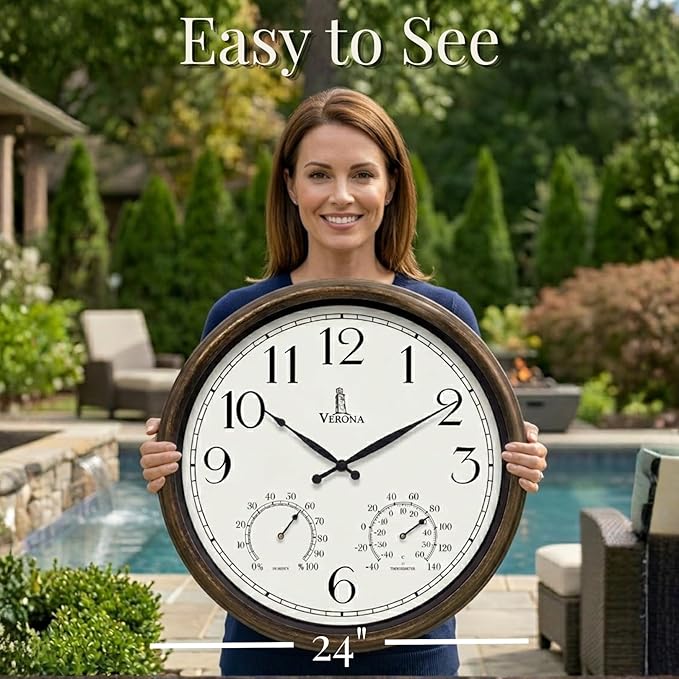 Outdoor Clocks for Patio Large Waterproof - Image 5