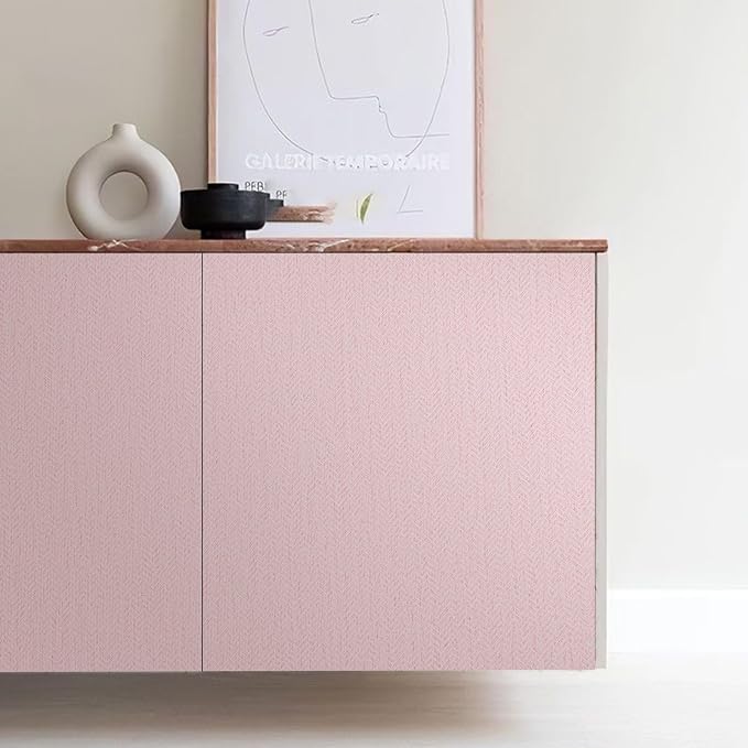 Vintage Pink Wall Paper Peel and Stick Textured Wallpaper Renter Friendly - Image 6