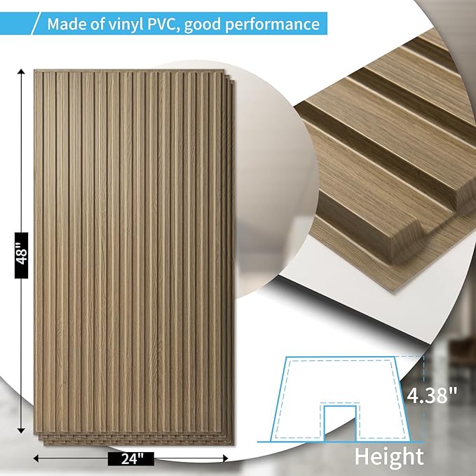 Art3d 6-Pack Slat Design 3D Wall Panels - Image 4