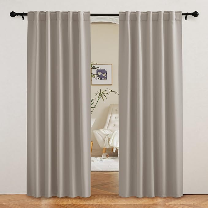 RYB HOME Blackout Curtains for Living Room, Privacy Thermal Insulating Window by RYBHOME