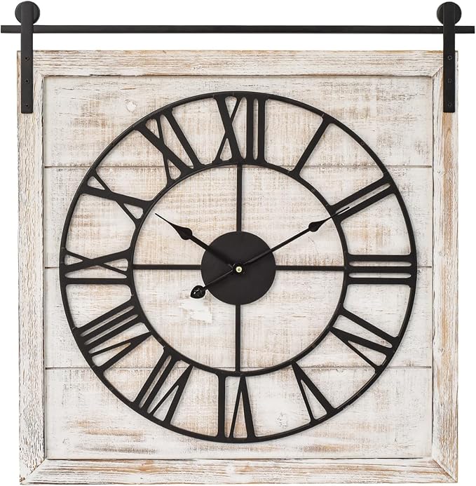 Vintage Barn Door Wall Clock - Image 3
