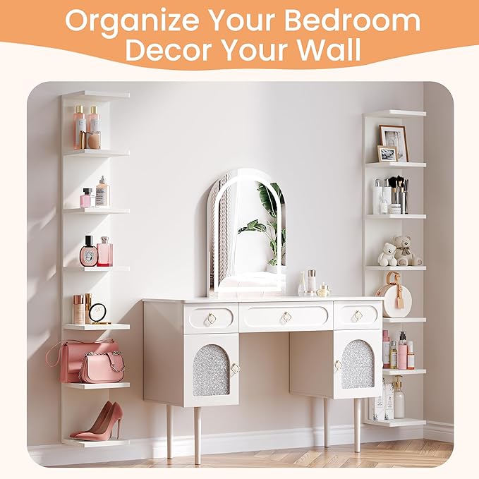 upsimples 7-Tier Floating Wall Shelf, Decorative Shelves - Image 4