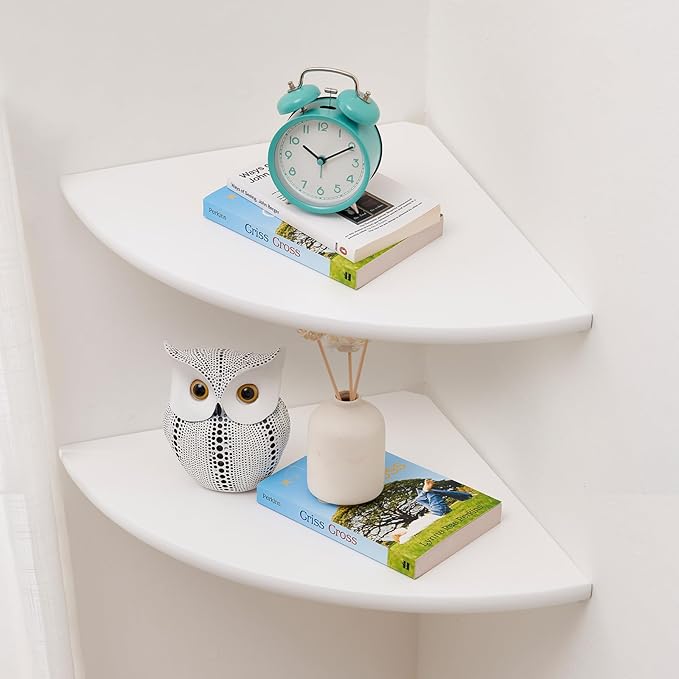 Corner Shelves, Round End Wall Mount by Coamily