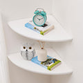 Corner Wall Shelves, Round End Wall Mount Display Shelf by Coamily