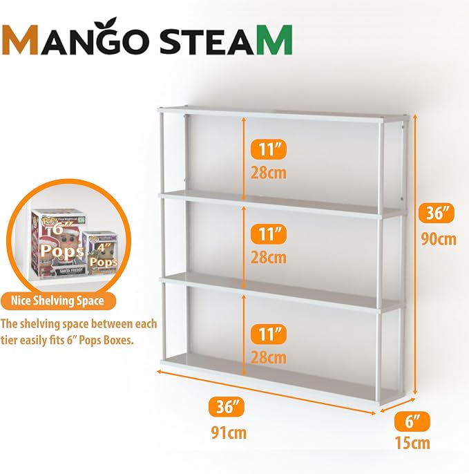 Mango Steam Wall-Mounted Steel Shelving Unit - Image 3