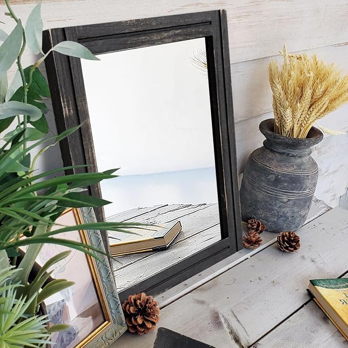 AAZZKANG Wall Mounted Mirror Small Rectangular Retro Mirrors - Image 6