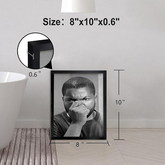 Black and White Bathroom Wall Art, Funny Bathroom Decor Humor Amusing Restroom - Image 6