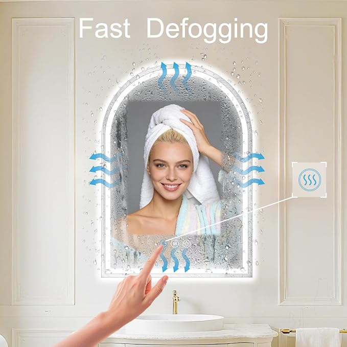 Arched LED Bathroom Mirrors - Image 2
