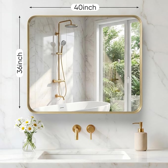 NEWBULIG 36X40 Inch Bathroom Mirror - Image 2