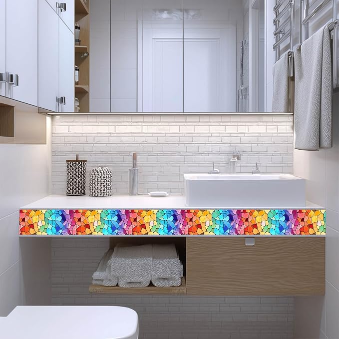 IVN Wallpaper Border Peel and Stick Decorative Wall Trim Self Adhesive Vibrant - Image 8