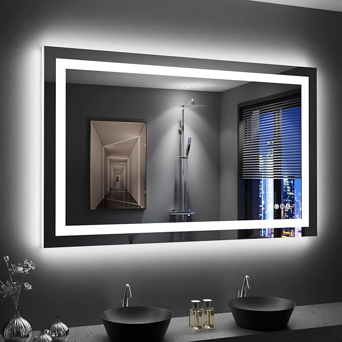 LOAAO 48"X30" LED Bathroom Mirror by LOAAO