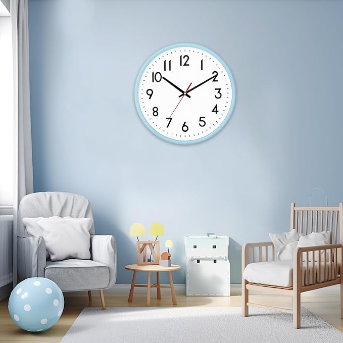 HZDHCLH Wall Clock Silent Wall Clocks Battery Operated 8 Inch Modern Non - Image 8