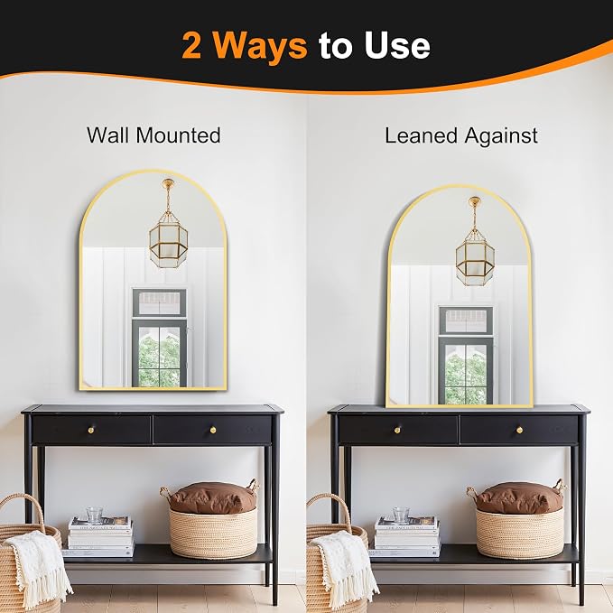 Delma Arched Bathroom Mirror, Living Room and Entryway - Image 6