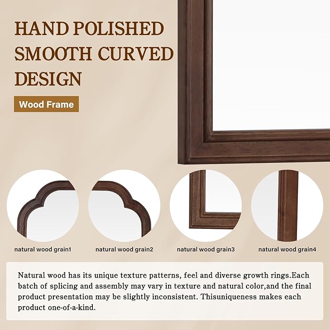 WallBeyond 28" x 40" Wood Bathroom Mirror - Image 6