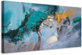 Anolyfi Teal Abstract Canvas Wall Art by Anolyfi
