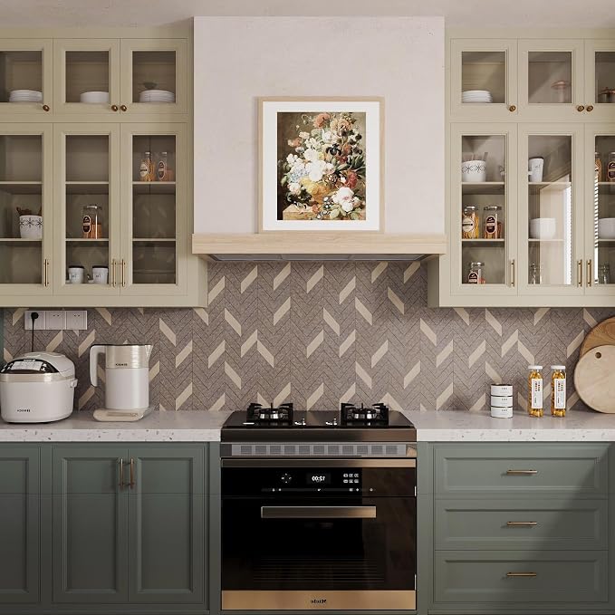 BOMENG Herringbone Peel & Stick Wallpaper - Image 6