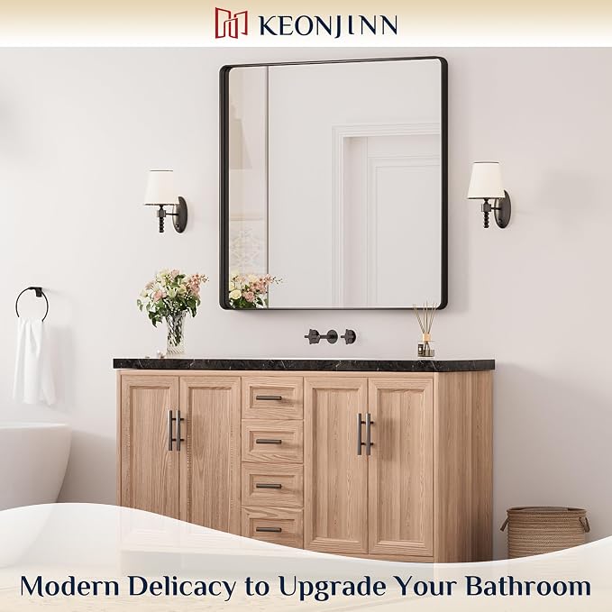 Keonjinn Black Bathroom Mirrors - Image 2