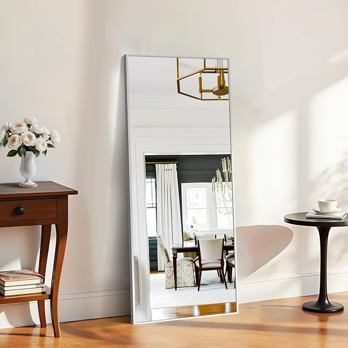 KOCUUY Large Silver Mirror, HD Tempered Glass, Anti-Rust Frame, Modern Design - Image 6