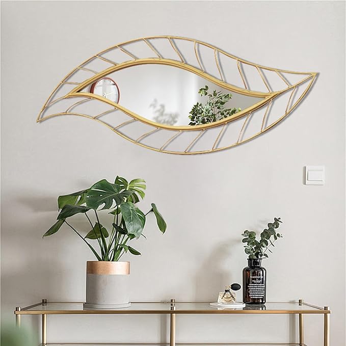 ironsmithn Leaf Teardrop Mirror by ironsmithn