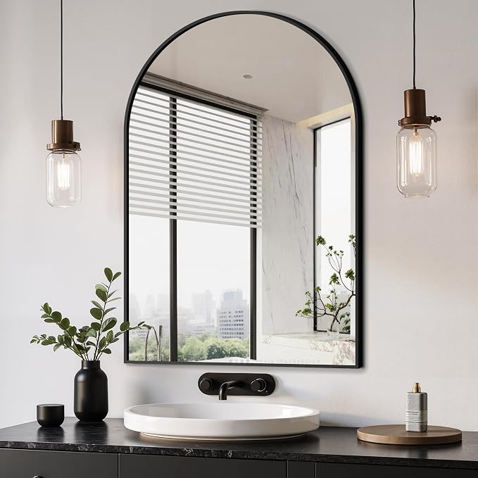 Delma Arched Bathroom Mirror, Living Room and Entryway by Delma