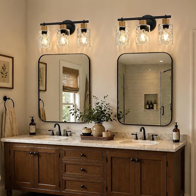 MOKATNG Bathroom Light Fixtures, 3-Light Coastal Vanity Lights - Image 6