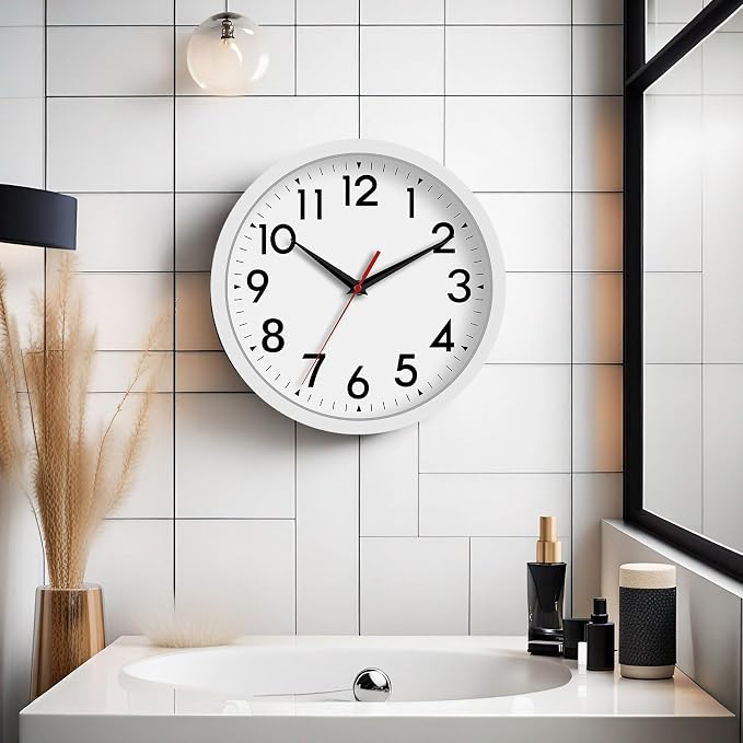 DAXSMY Wall Clock Modern Battery Operated 10 Inch Simpel Silent Non Ticking - Image 6