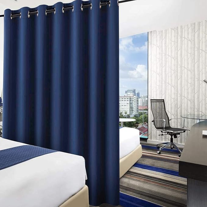 RYB HOME Room Partition Curtains Privacy Blackout Drapes Energy Efficient Odor - Image 3